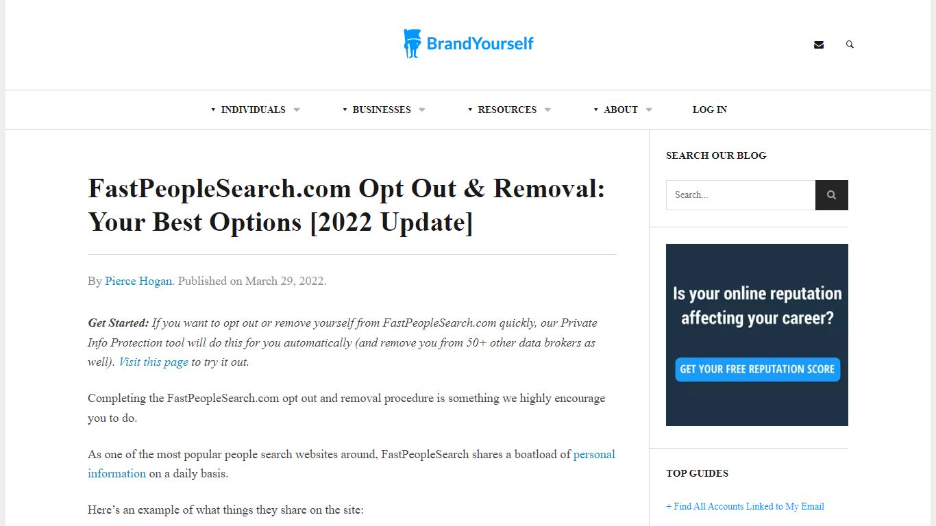 FastPeopleSearch.com Opt Out & Removal [2022 Update] - BrandYourself